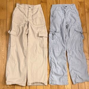 Wide leg cargo pants lot AE WILD FABLE